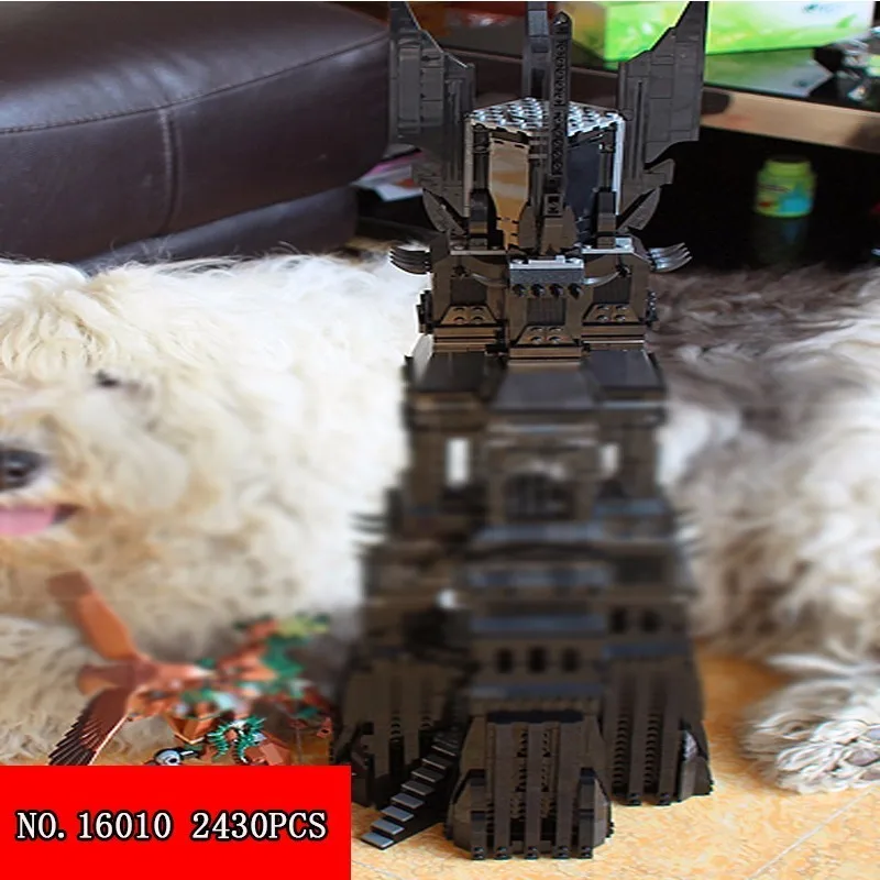 

Lepin 16010 Film Series The Lord Of The Rings Ring Ou San Black Pagoda Oxyphylla Spelling Plastic Building Blocks Toys 2430pcs