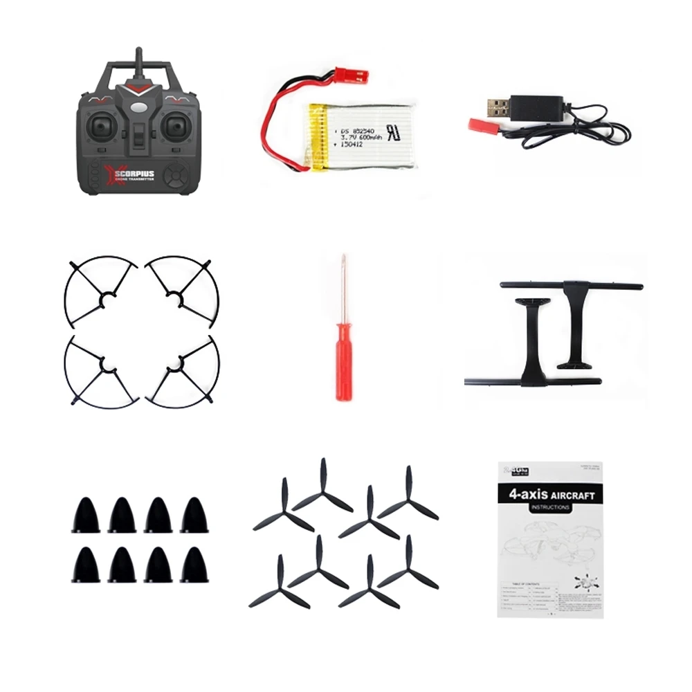 FQ777 955 RC Drones with LED Light 2.4G 4CH 6-Axis Gyro RC Quadcopter Aircraft Toy CF Mode RTF RC Drone Dron Kids Toys Xmas Gift