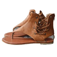 New Women Summer Sandals Leather Casual Lace Up Back Gladiator Flat Beach Sandals Flip Flops Ankle Strap PU Yellow Sandals Shoes цена New Women Summer Sandals Leather Casual Lace Up Back Gladiator Flat Beach Sandals Flip Flops Ankle Strap PU Yellow Sandals Shoes цены онлайн