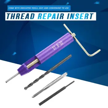 

50Pcs Stainless Steel Wire Screw Thread Inserts Kit 6-32UNC*1.5D with Dedicated Tool Screw Thread Insert