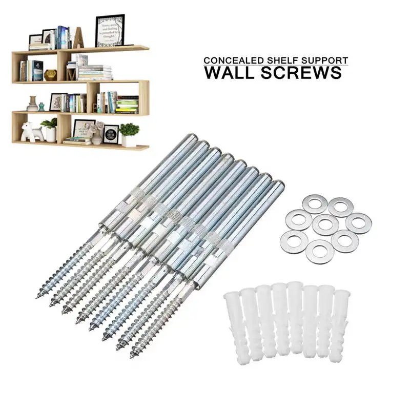 

8PCS/Set Home Hardware Kit Including Wall Plugs Washers Supporting Pins With Screw Diameter 10mm Suitable for Solid WallsS