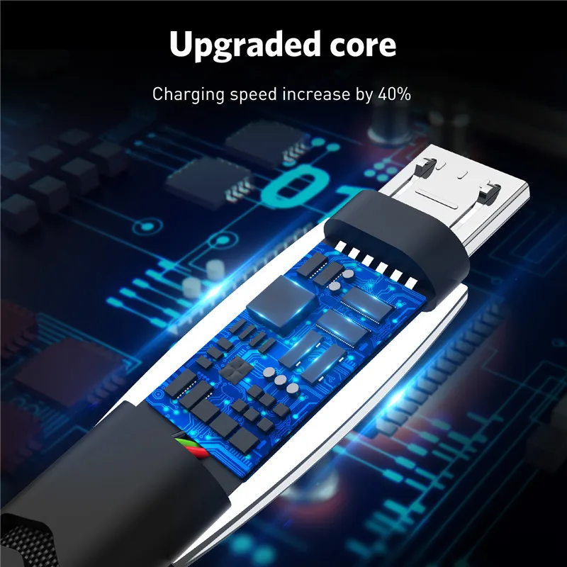 USLION Micro USB кабель для быстрой зарядки передачи и синхронизации данных Зарядное