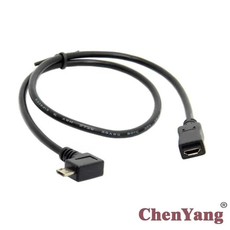 

Zihan High quality Original Micro USB 2.0 90 Degree Right Angled Male to Female Extension cable 50cm for Tablet &Phone