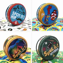 2018 Board Game Set Spot Cards Game Metal Box English Version For Family Activities Party 2-5 players Board Game