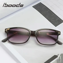 Iboode-gafas de sol de lectura HD para hombres y mujeres, lentes de lectura Unisex con degradado de té/gris, dioptrías de lectura + 1,0 1,50 2,5