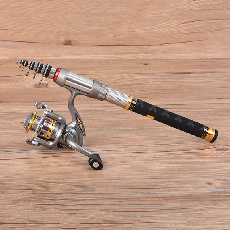 

Practical- Telescopic Fishing Rod Reel Carry Bag Combo Spinning Pole Reel -Set