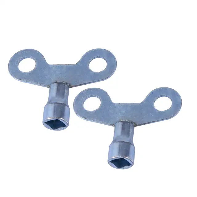 2 Pcs Radiator Valve Key Metal Water Tap Knob Switch Faucet Key