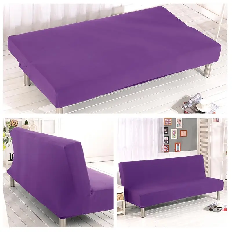  7 Colors Solid Color All-inclusive Folding Stretch Sofa Bed Cover Sofa Protector Slipcover without 