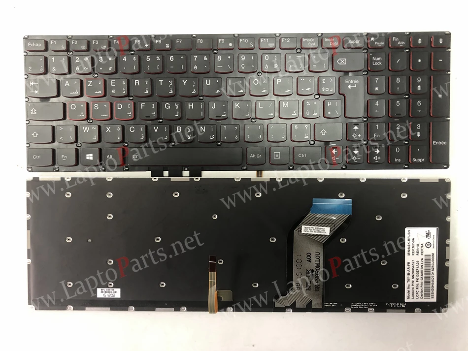 Арабо-Французская клавиатура для ноутбука Lenovo ideapad Y700 Y700-15 Y700-15ISK Y700-17ISK с