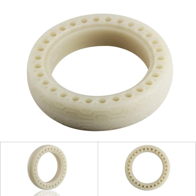 مضيئة امتصاص الصدمات ل Xiaomi Mijia M365 سكوتر لوح التزلج التخميد المطاط الإطارات عجلات الإطارات الفلورسنت الصلبة ثقب الإطارات