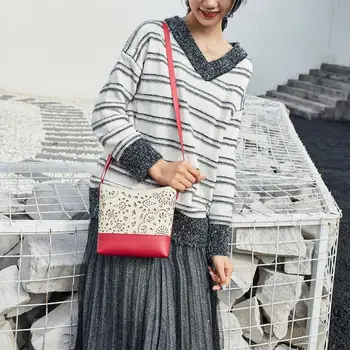 

Bohemia Women Hollow Out PU Leather Shoulder Bag Fashion Satchel Small Items Stroge Bags Messenger Crossbody Handbag 2019 New