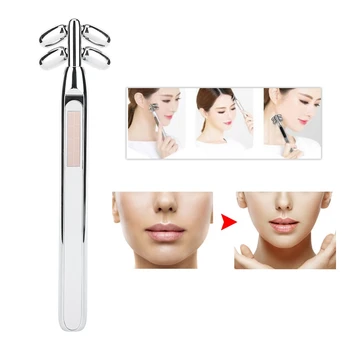 

V-face Roller Massager Face-lift Tighten Skin Wrinkle Removal Solar Energy Microcurrent Massage Face Skin Care Beauty Device