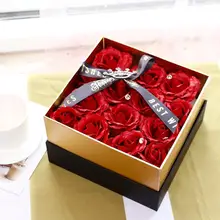 Вечное мыло цветок розы консервированные цветы Immortal маленький букет Подарочная коробка Валентина учителя день матери День Рождения Выпускной