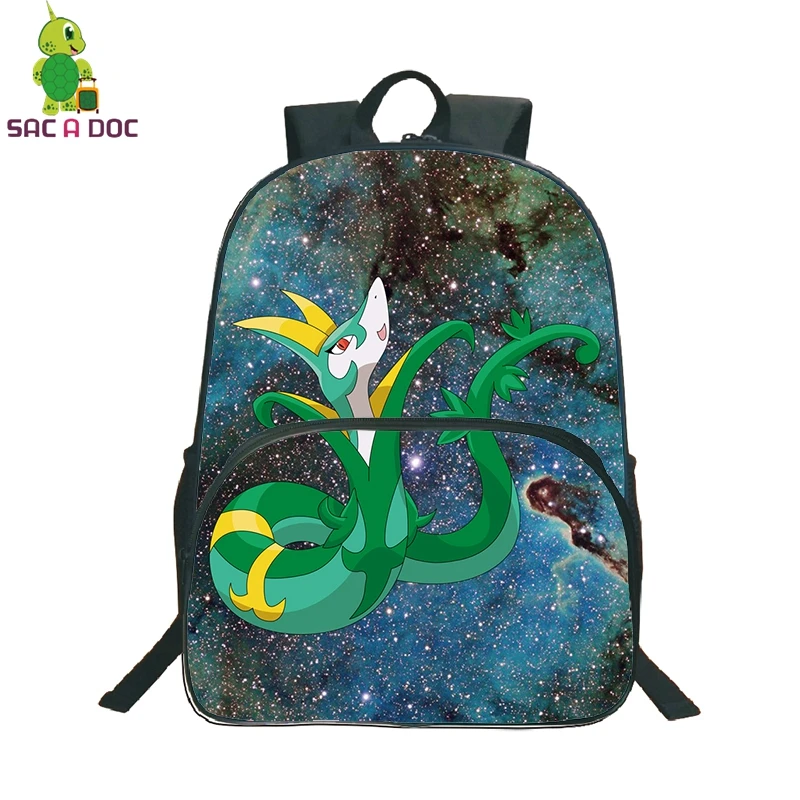 Pokemon Serperior Galaxy Universe Space Backpack Children School Bags Women Men Daily Backpack Pokemon Travel Shoulder Bag