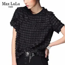 Max LuLu, новинка, летняя мода, корейский стиль, для девушек, панк, Короткие топы, футболки, женские, черные, футболки, сексуальные, готические, женские, Harajuku, футболка