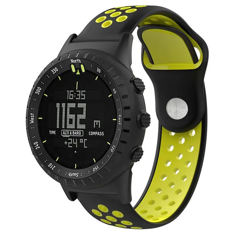 

Smart Waterproof Watch Soft Silicone Replacement Wristband Strap For SUUNTO CORE High Quality All Black Sports Watch