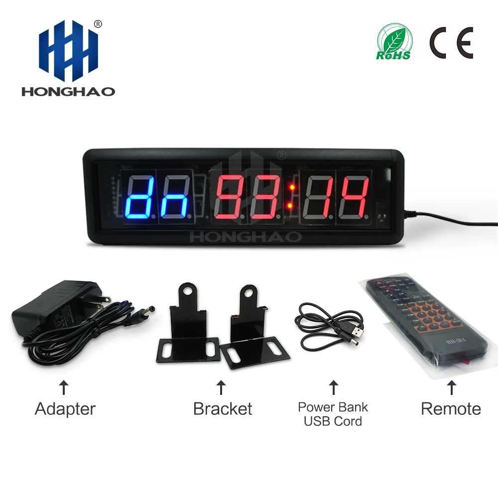 

Frees Shipping GYM new tabata interval programmable timer countdown stopwatch