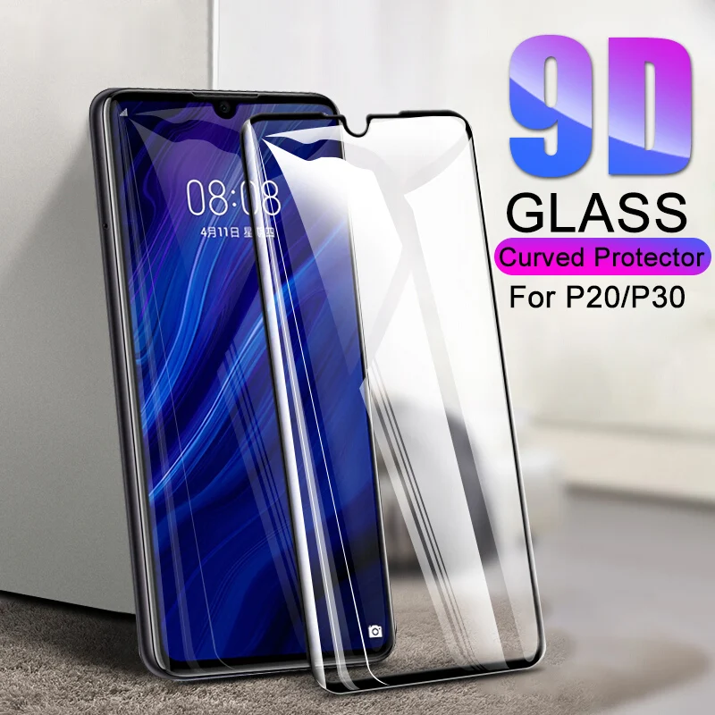 

9D Tempered Screen Protector Glass On For Huawei P30 P20 Pro Lite Full Protective Glass For Huawei P10 P9 Lite Plus Glass Film