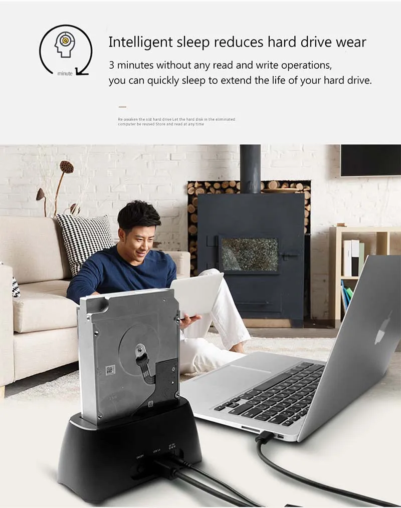  Base de disco duro móvil externo USB3.0 SATA para 25/35 pulgadas carcasa universal SATA serie HDD S