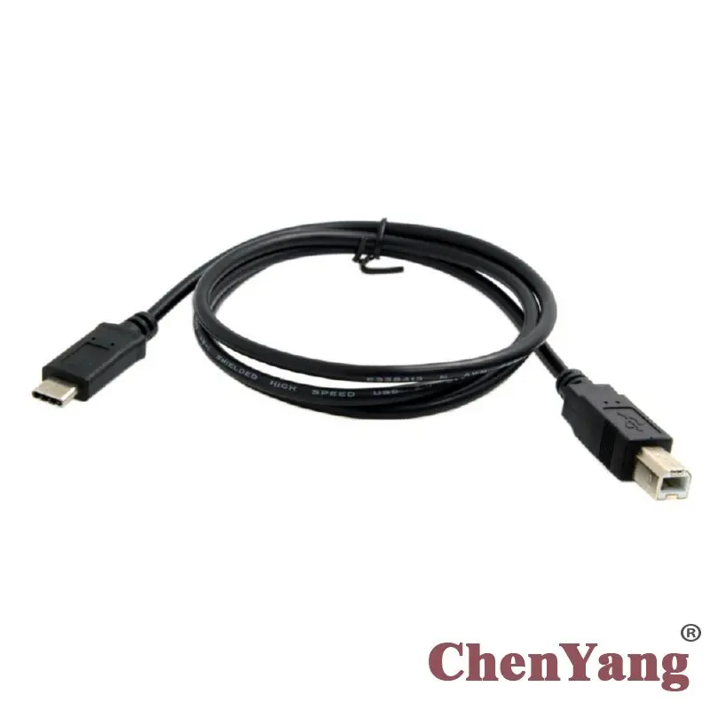 

10pcs/lot USB 2.0 B Type to USB-C 3.1 Type C Male Connector Data Cable for Cell Phone & Laptop