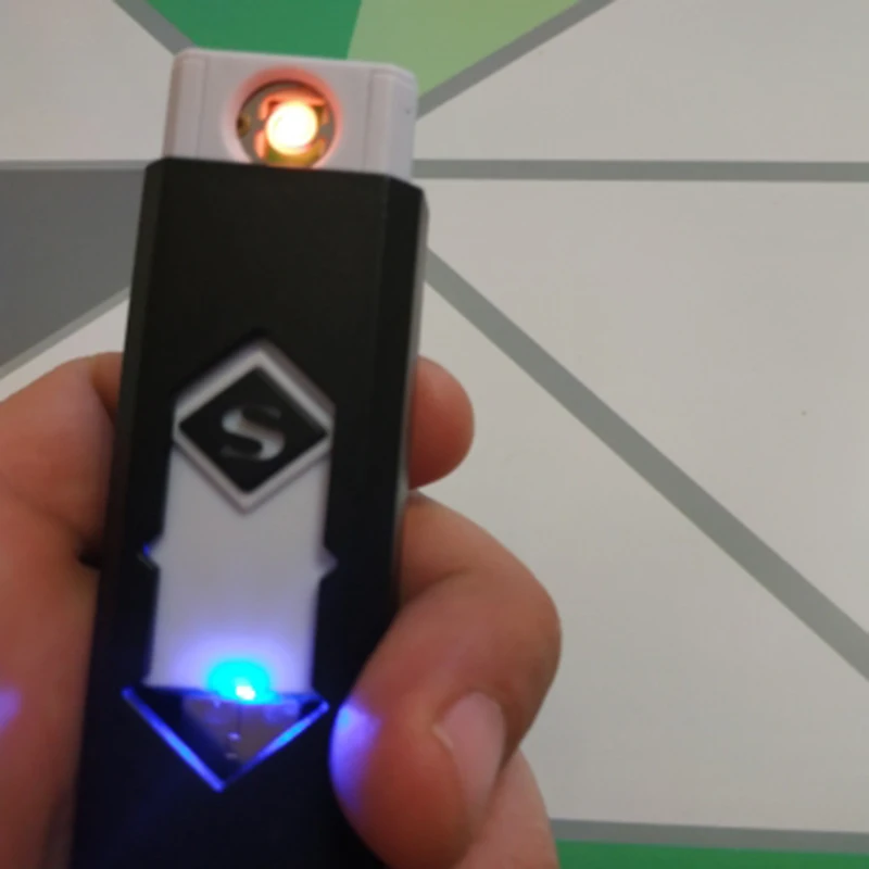 Новинка 1 шт. ветрозащитная бездымного Беспламенного USB зарядка Зажигалка