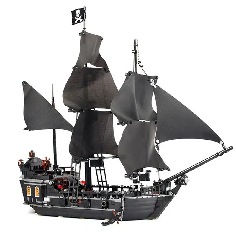

804 Pcs Creative Black Pearl Gale By Assembly And Installation Intelligent Building Blocks Nautical Sailing Toy Building Blocks