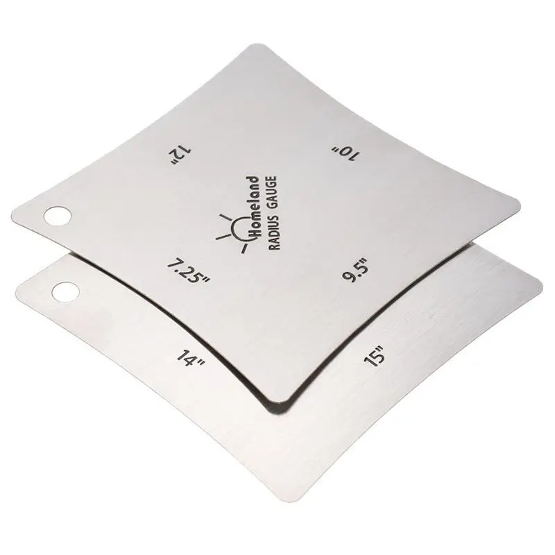 

ABGZ-2pcs Guitar Fingerboard Fretboard Saddle Nut Radius Gauge Measuring Stainless Steel Tool