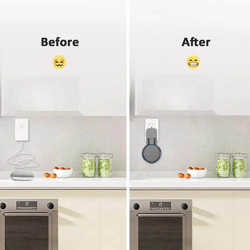 Розетка настенный держатель для Echo Dot 3 компактный стенд умных домашних динамиков