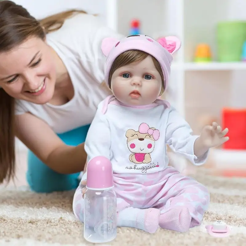 

Newborn Reborn Baby Dolls Silicone Cute Soft Simulation Doll for Girls Birthday Toys