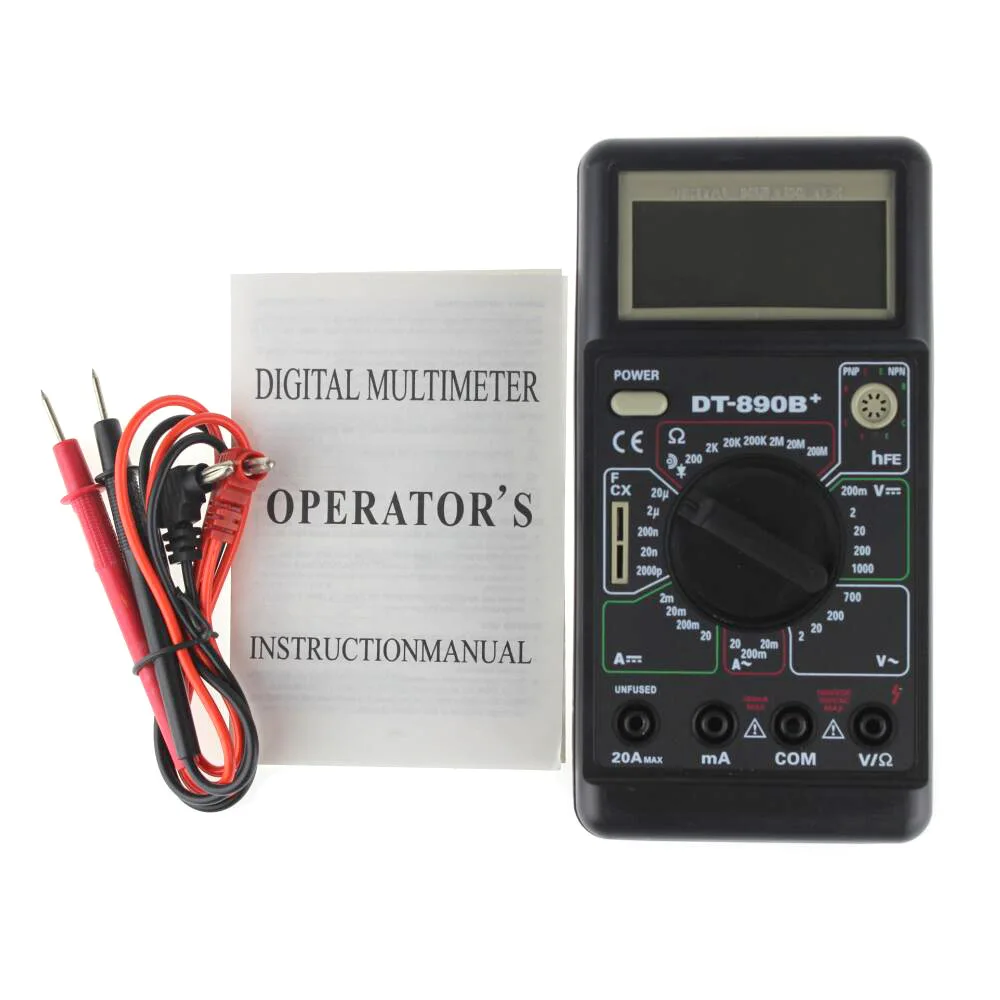 Цифровой мультиметр тестер DT 890B+ Вольтметр Омметр AC/DC Амперметр инструменты для тестирования