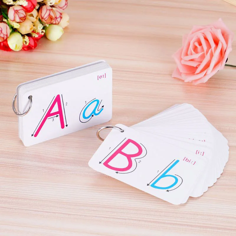 

English alphabet teaching card Letter Teaching Card Color Double-sided English Uppercase And Lowercase Teaching Tools For Kids