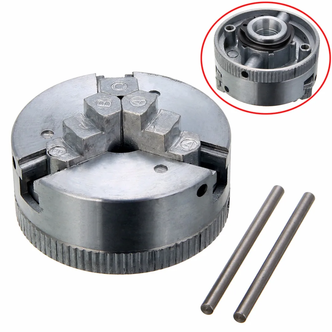 

Metal 3 Jaw Lathe Chuck M12x1 45mm Hardened Chuck Self Centering + 2Pcs Lock Rods For Drilling Milling Machine