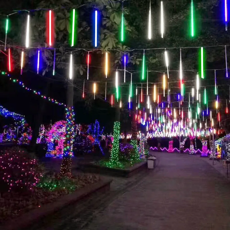 50cm 10 Tube Holiday Meteor Shower Rain LED String Lights For Indoor Outdoor Gardens Xmas Christimas Party Decor Tree 50cm 10 Tube Holiday Meteor Shower Rain LED String Lights For Indoor Outdoor Gardens Xmas Christimas Party Decor Tree