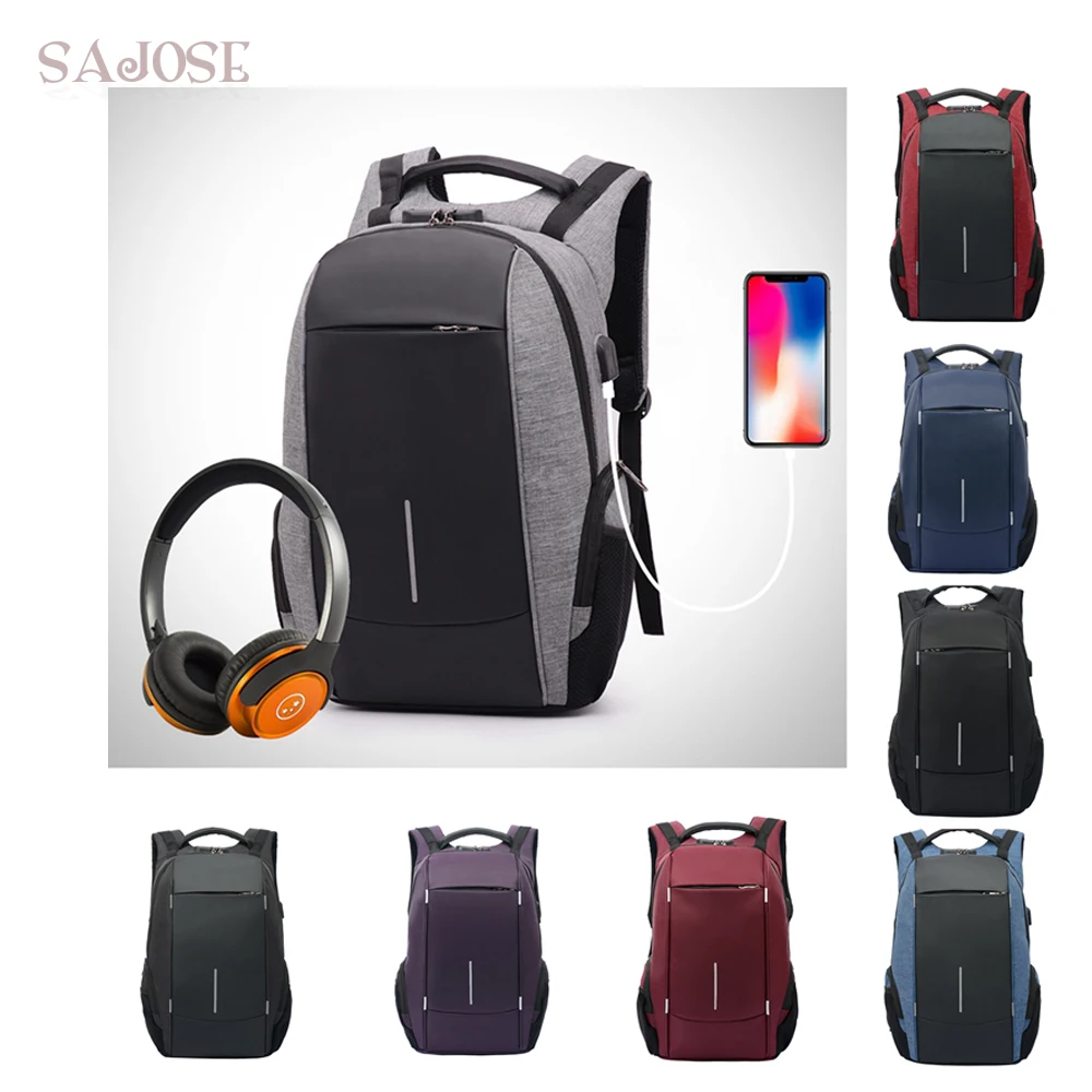 

Multifunction USB Charging Men Laptop Backpacks For Teenager Fashion Male Travel Backpack Anti-thief Student School Shoulder Bag