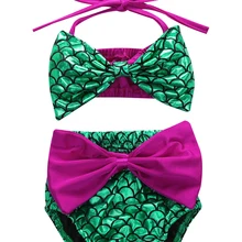 Купальный костюм для маленьких девочек, набор бикини Русалка, купальники