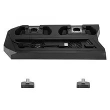 Двойной охлаждающий вентилятор Cooler 2 зарядная док станция Подставка держатель 3 Порты и разъёмы USB хаб для PS4