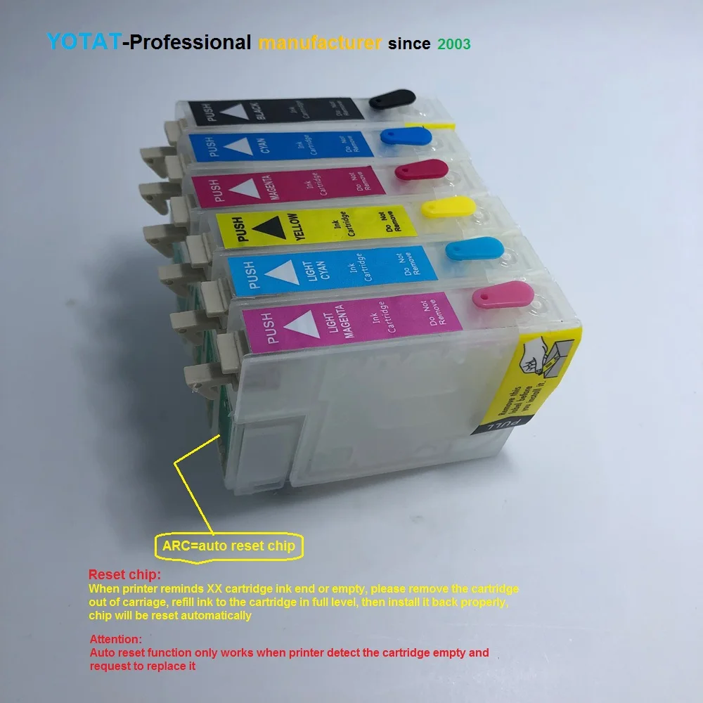 Чернильный картридж YOTAT T0811 многоразовый для Epson R295 PHOTO 1430 Вт RX590 RX610 RX690 RX695 1410 TX659