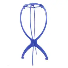 Регулируемая подставка для парика, пластиковая подставка для волос, держатель для парика, 18x36 см, подставка для головы манекена, переносная Складная подставка для парика, Прямая поставка