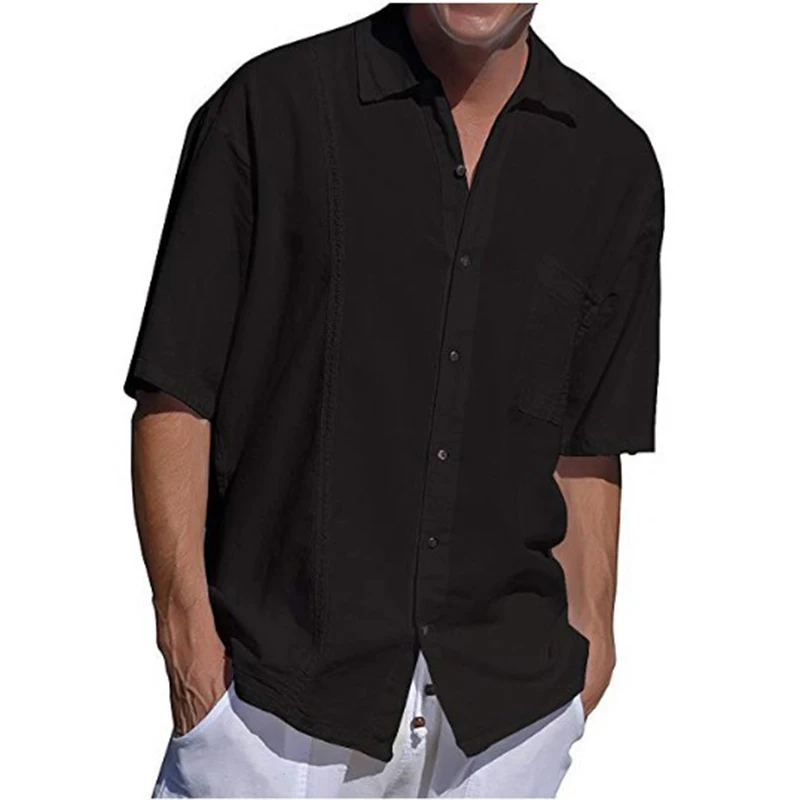 

Men's Button Shirt Mens Clothes Fashion Casual Loose Plus Size Shirt Summer Short Sleeve Hawaiian Simple Style Shirts Sexy Tops