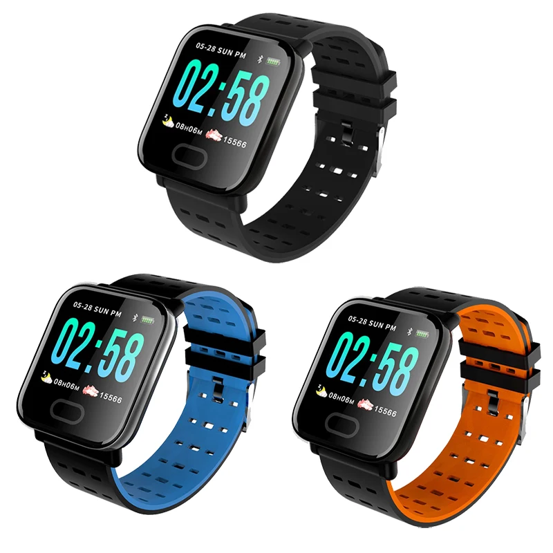 

A6 Smart Band Blood Pressure Smart Bracelet Heart Rate Monitor Sport Fitness Tracker IP67 Waterproof Smart Wristband Watch