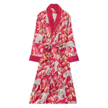 Пеньюар мужской осень с длинным рукавом халат мужские халаты шелк для мужчин длинные пижамы домашний сервис Халат