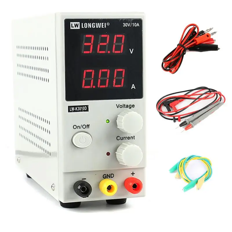 

LW-3010D 30V 10A Mini Adjustable Digital DC Power Supply Laboratory Switching Power Supply 110V 220V EU/AU/US/UK Plug