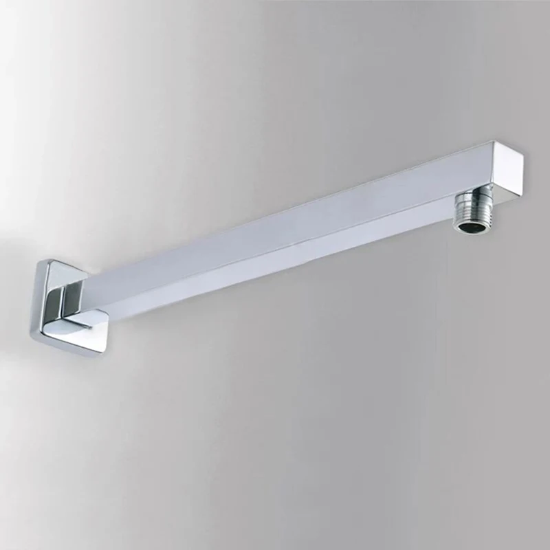 

40cm 16 Square Wall Mounted Shower Extension Arm For Rain Shower Head Chrome