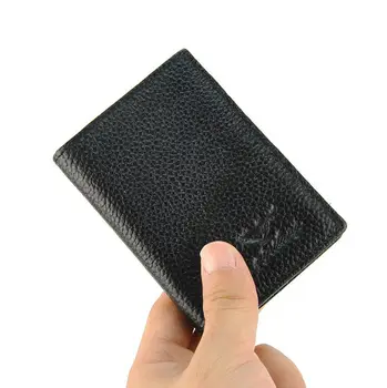

Business Card Holder Wallet Genuine Leather Name Credit Card Case Wallet Thin Small Purse