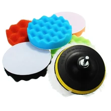 7pcs 8CM Polishing Buffing Pad Kit for Auto Car Polishing Wheel Kit Buffer With Drill Adapter Car Removes Scratches