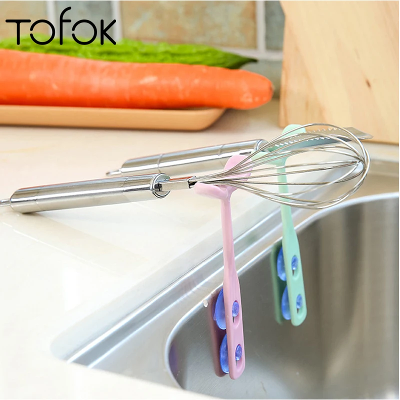 

Tofok Bean Sprouts Stick Bracket Shovel Spoon Scoop Spatula Chopsticks Suction Cup Drain Sink Holder Hotel Kitchen Storage Rack