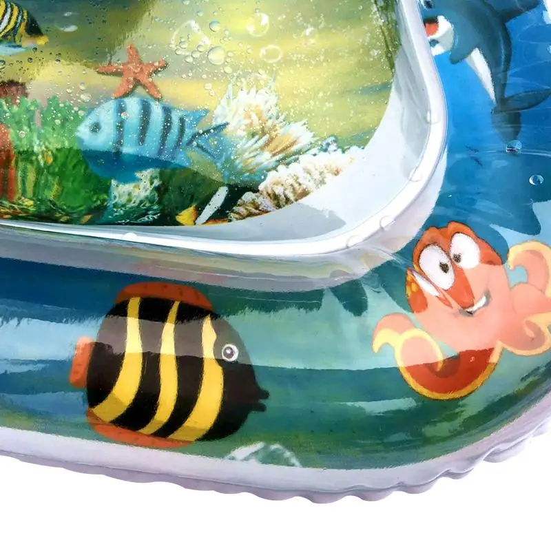Детская Надувная потрепанная Подушка-детская надувная водная Подушка-непрозрачная водная Подушка Pat коврик для ползания коврик игровой коврик океанская рыба
