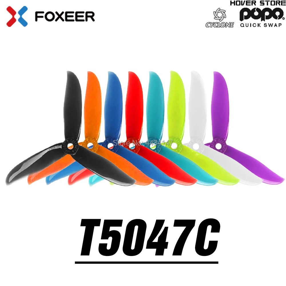 

16pcs / 8 pair DALPROP CYCLONE T5047C T5047BN 5047 Tri Blade Propeller Compatible POPO System Propeller for FPV Racing Drone
