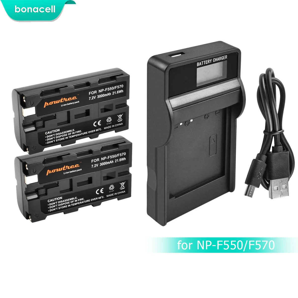 Ceny Bonacell 3000mAh NP F550 NP F550 NPF550 bateria + LCD ładowarka do sony NP F330 NP F530 NP F570 NP F730 NP F750 Hi 8 GV D200 L10