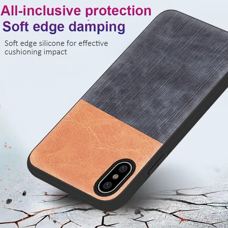 Роскошный брендовый чехол 2019 для Iphone 7 XS Max XR 6S 8 6 Plus тканевый кожаный телефона